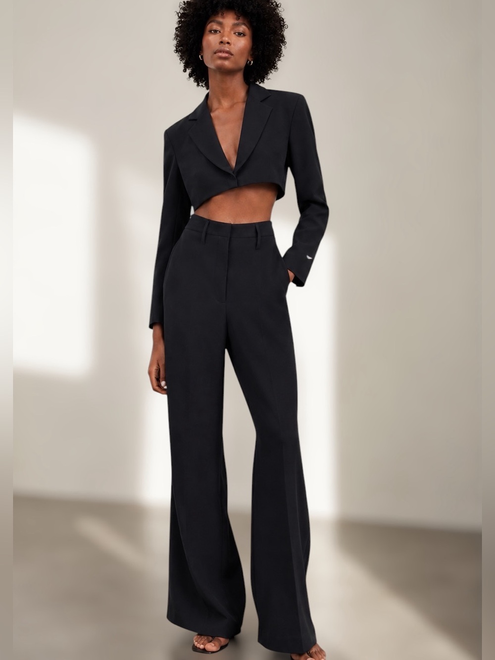 🔥ZARA Long Sleeve Cut Out Jumpsuit Size XS